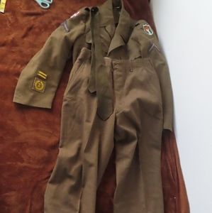 1950's US Army Military IKE Uniform Jacket  Pants hat tie